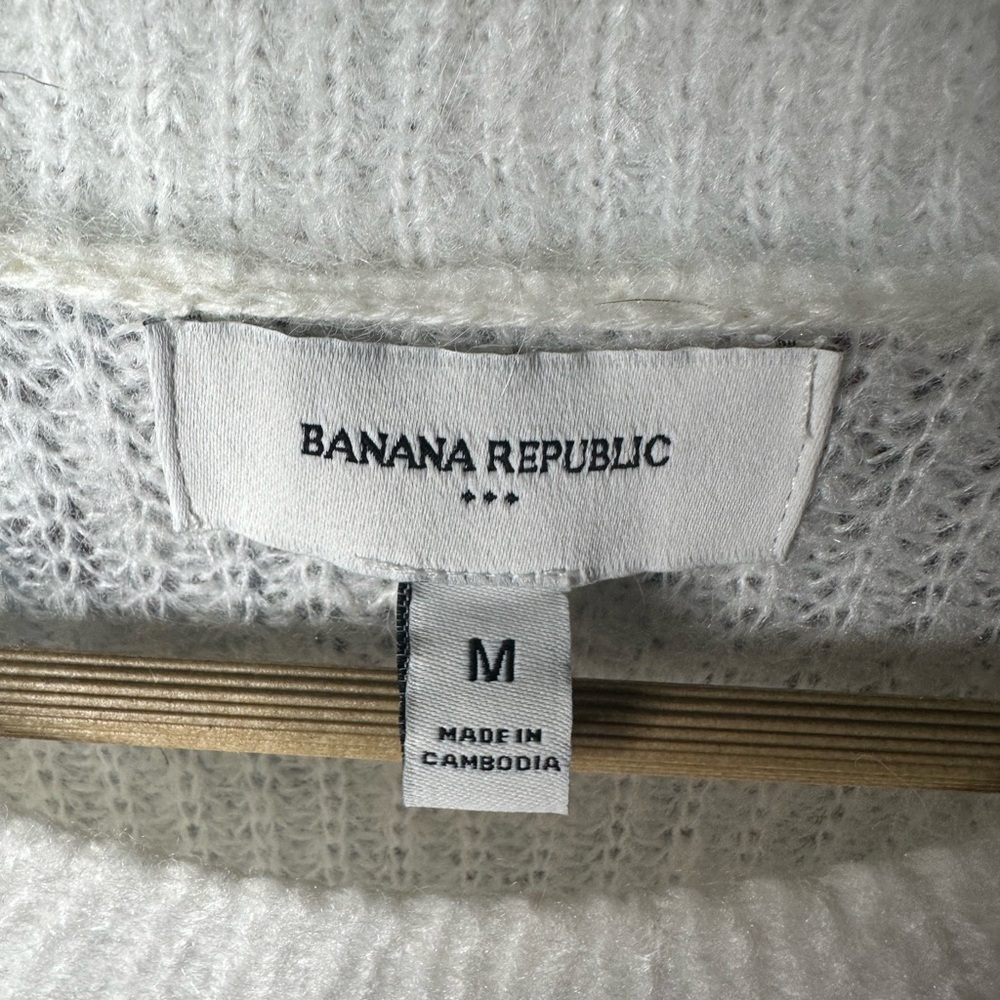 Banana Republic | Ivory Alpaca Blend Knit Sweater | M - Picture 5 of 6